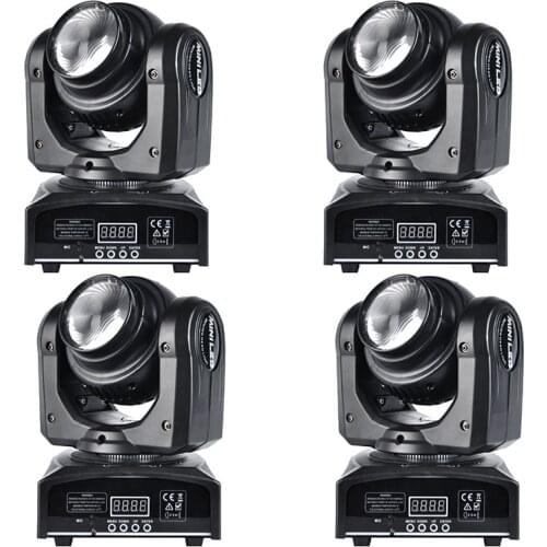 4pcs/lot Disco Light Double face Super Beam Moving Head RGBW 4 in1 10w Lyre Mini Led Moving Head Wash Light Cree Lumiere DJ Lamp