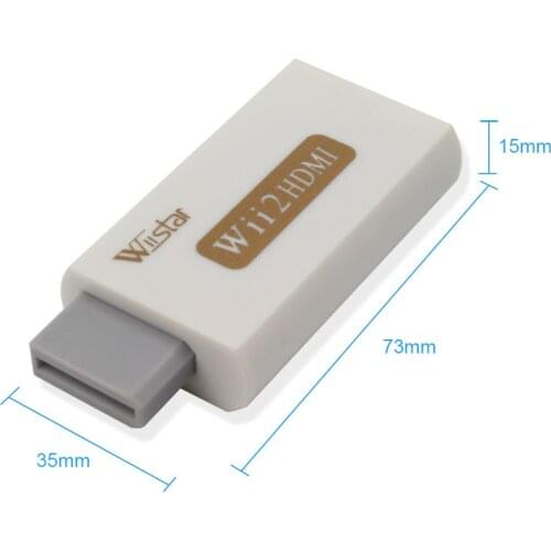 Wiistar Wii to HDMI Adapter Converter Support Full HD 1080P 3.5mm Audio Wii2HDMI Adapter for HDTV