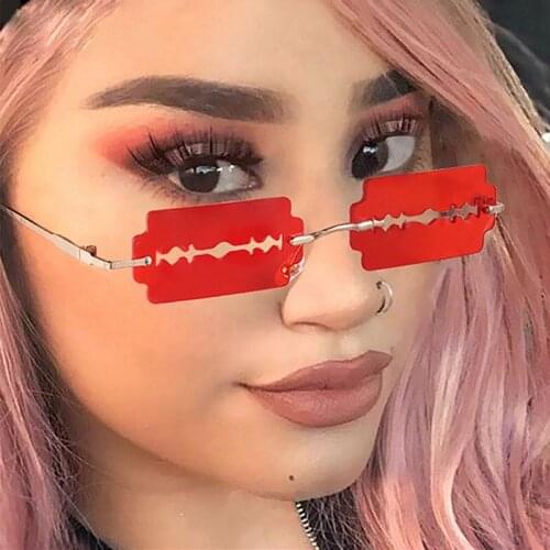Personalized Cutout Blade Sunglasses Women Transparent Candy Colors Sun Glasses For Female New Brand Design Shades Oculos De Sol