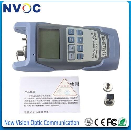 All-IN-ONE FTTH Handheld Optical Power Meter+1mw Fiber Optic Laser Visual Fault Locator,Red Laser Fiber Optic Cable Tester 9A-1m