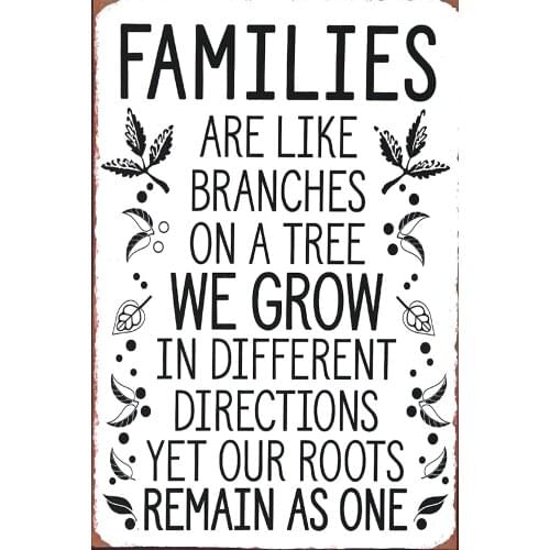 Family Quote Retro Metal Tin Sign Plaque Poster Wall Decor Art Shabby Chic Gift