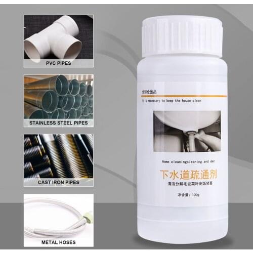 Power Sewer Dredging Agent Safe Effective Pipeline Cleaning Formula 100g/bag Bathroom kitchen toilet Cleaning Tools