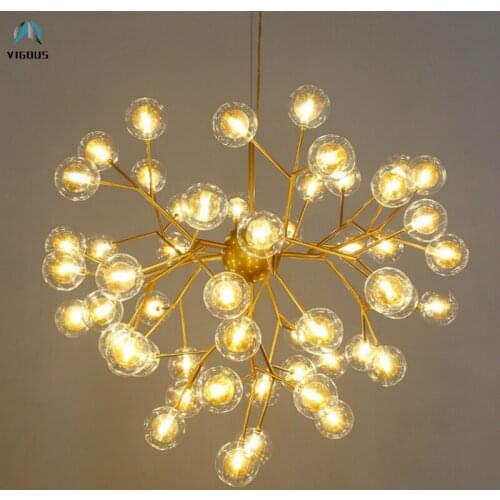 Post Modern Double Glass Branch G4 Led Pendant Lamp LuminariasLustre Pendant Lights Luminaria Suspend Lamp Lamparas Fixtures