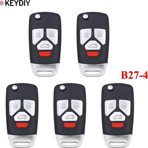 5PCS/LOT, Original KEYDIY 4 Buttons B27-4 Style Universal Remote Control Key B-Series for KD-X2 KD900 MINIKD,URG200