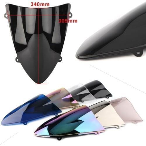 Motorcycle Windshield Windscreen Double Bubble For Kawasaki Ninja 250 250R 2009-2012 & EX250 2008-2012 ABS Plastic