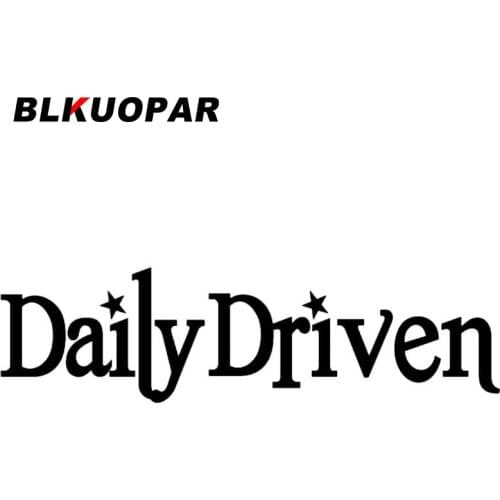 BLKUOPAR for Daily Driven Decals Vinyl Die Cut Car Stickers Air Conditioner Waterproof Refrigerator Sunscreen Funny Decoration