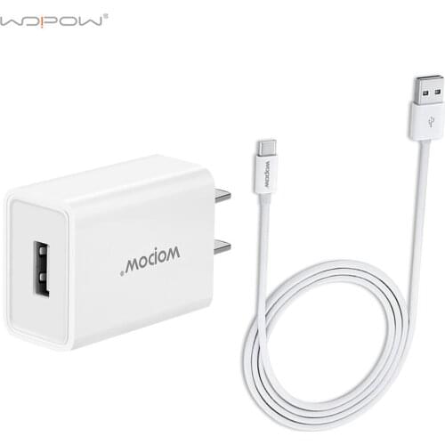 WOPOW USB Charger Adapter 5V 2A Micro USB Type-C Data Cable Travel Charging Adapter For Huawei For Xiaomi For IPhone