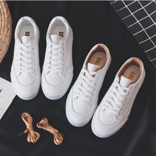 Spring And Autumn Fashion Sports Shoes Flat Casual Shoes Womens New Breathable And Comfortable White Vulcanized Platform Shoes