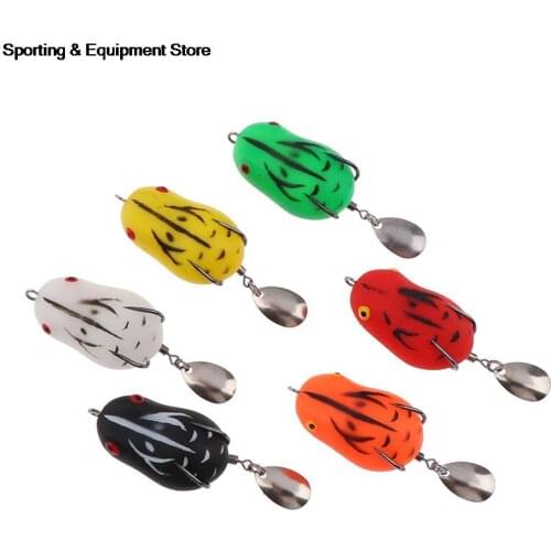 1pc Soft 4.5CM/5CM Frog Fishing Lures Double Hooks water Ray Frog Artificial Soft Bait fishing tackle