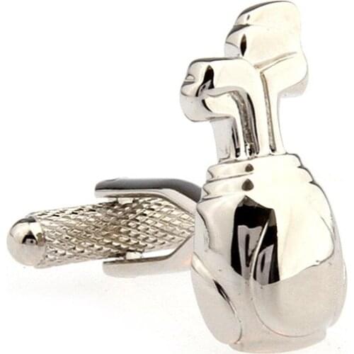 2017 Sale Real Tie Clip Classic Golf Bag Cufflinks Lepton Brand Metal Cuff links For Men Shirt Cuff Cufflink Relojes gemelos