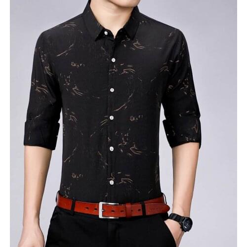 2021 Brand Long Sleeve Men Social Shirt Streetwear Casual Luxurious Shirts Dress Mens Slim Regular Fit Clothes Fashions
