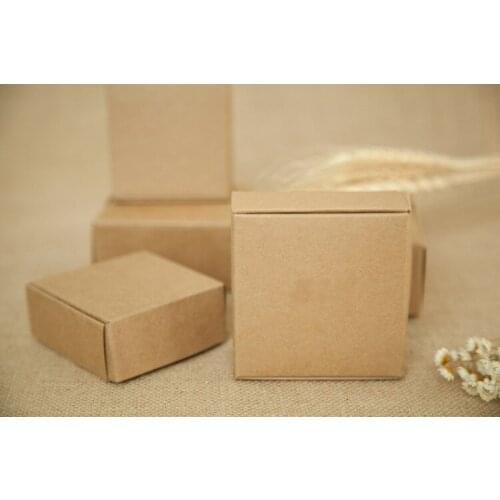 300pcs 9*6.5*3cm Brown Kraft Paper Box For Candy/food/wedding/jewelry Gift Box Packaging Display Boxes Diy Necklace Storage