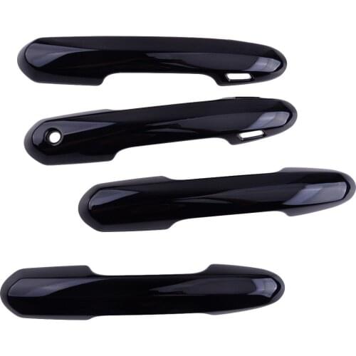 4pcs/Set Car Glossy Black Exterior Door Handle Cover Trim with Smart Keyholes ABS Plastic Fit for Toyota RAV4 2019 2020 2021
