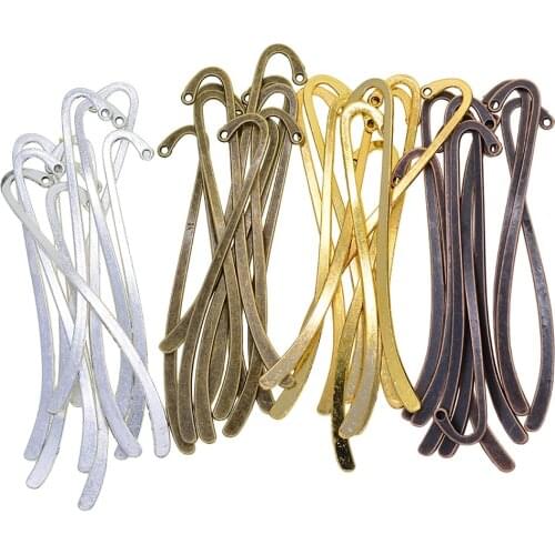 40x Retro Beading Metal Bookmark Book Marker Stationery Label Vintage Bookmark for DIY Jewelry Making Jewelry Earring Necklace