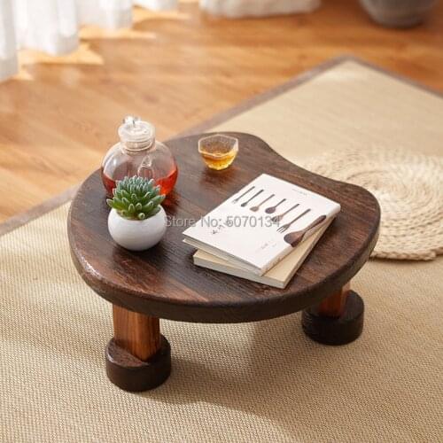 Antique Wooden Tea /Coffee table Heart-Shaped Paulownia Wood Traditional Furniture Low Dinner Floor Side Table