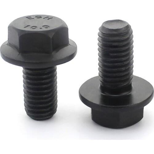 1PCS-M12*25/30/35/40/45/50/60 GB5789 10.9 Hexagonal Flange Bolts / Automotive Screws/ Screws
