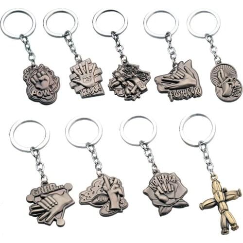 Anime Jujutsu Kaisen Keychain Cartoon Fushiguro Megumi Key Ring Holder Metal Pendent Charms Jewelry For Men Women Birthday Gifts