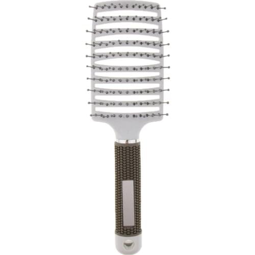 1 Piece Curved Vented Styling Hair Brush Detangling Comb, Long Thick Curly Hair Massage Blow Drying Brush Paddle Brush