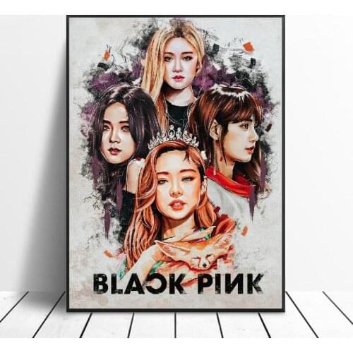 Black Pink Art Canvas Poster Prints Home Wall Decor Painting
