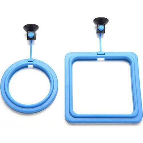 Beilight Aquarium Fish Feeding Ring Floating Station Square/Circle with Suction Cup Suitable for Flakes Floating Fish