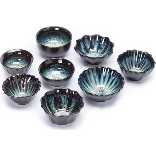 Colorful starry teacup,temmoku glaze tea cup,Kung fu cup Build kiln ceramic cup Teacup,Chinese Jingdezhen Beautifully artwork