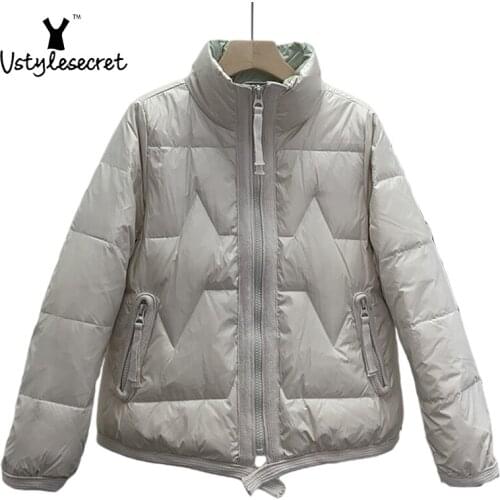 Utralight White Duck Down Jacket Autumn Bubble Coat Casual Loose куртка женская Trendy Parka High Quality Women Clothing U10826