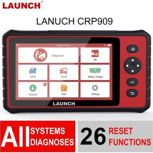 Launch CRP909 Professional OBD2 Car Diagnostic Scanner OBD 2 Code Reader full system Auto Scan Tool 15 Reset Function