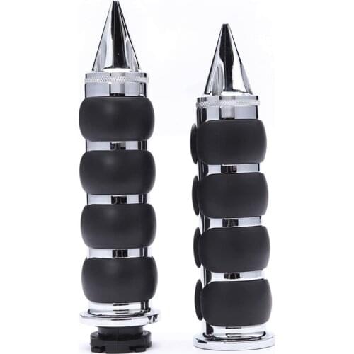 1 Inch Motorcycle Chrome Hand Grips Handle Bar Cone Throttle Assist Fit for Touring Sportster XL883 XL1200