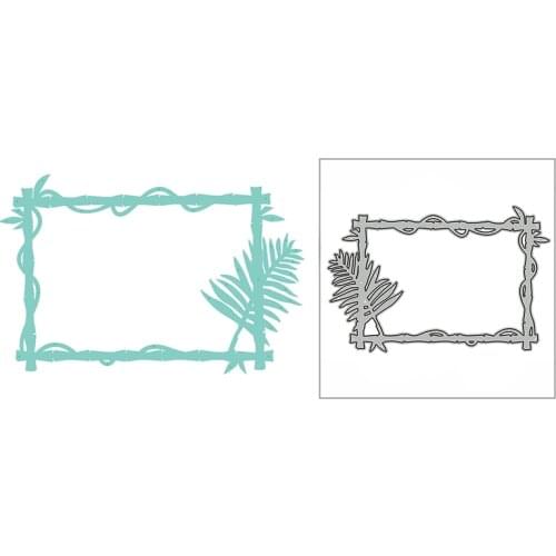 New Bamboo Vine Palm Leaf Frame 2020 Metal Cutting Dies for DIY Scrapbooking and Card Making Decorative Embossing Craft No Stamp