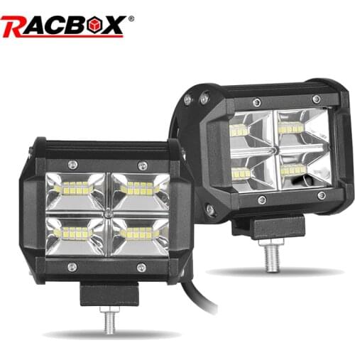 New 4 inch 4 grid LED Work Light bar White flood Lamp Off Road Auxiliary Driving Light 4x4 Truck boat Motorcycle SUV ATV UTV