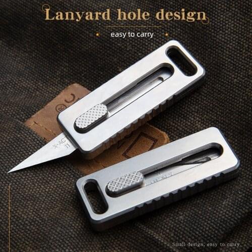 Titanium alloy art knife Pocket knife Sharp, durable and high hardness Outdoor Travel Multifunctional paper cutting knife pieces