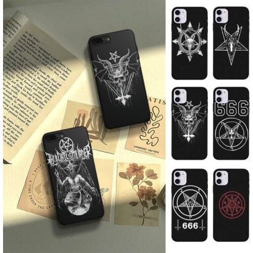 Pentagram 666 Demonic Satanic Phone Case Fundas Shell Cover For Iphone 6 6s 7 8 Plus Xr X Xs 11 12 13 Mini Pro Max