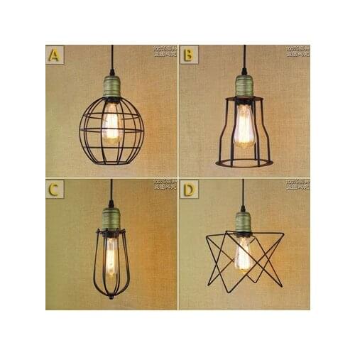 Nordic Loft Iron Art Droplight Industrial Vintage Lighting Pendant Light For Dining Room Bar Hanging Lamp Lamparas Colgantes