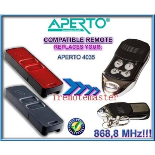 APERTO 4035 remote control , APERTO garage door remote 868,8MHZ replacement Very good
