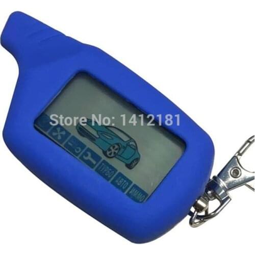 Wholesale Top Quality A 91 LCD Remote Control Key +Silicone Case For Russian Car Security 2 Way Car Alarm Keychain Starline A91