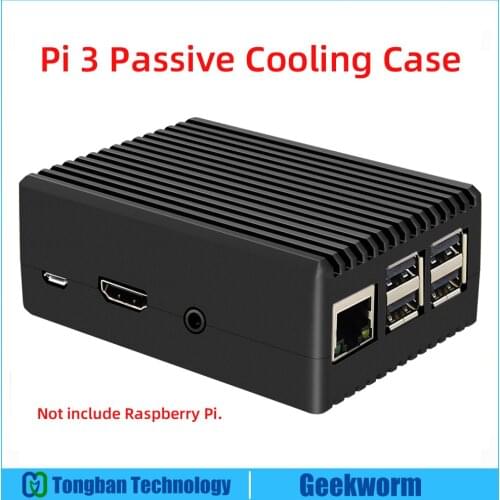 Raspberry Pi 3 Case, Pi 3B Aluminum Alloy Passive Cooling Case Housing Enclosure for Raspberry Pi 3 Model B Plus / 3B