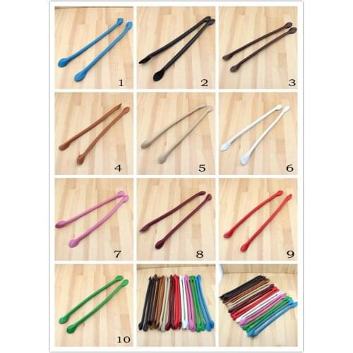 D0015 multicolor 36CM simple Thicken ear style PU leather handle bag belt DIY Lady Handbag accessories 1 Pair/lot