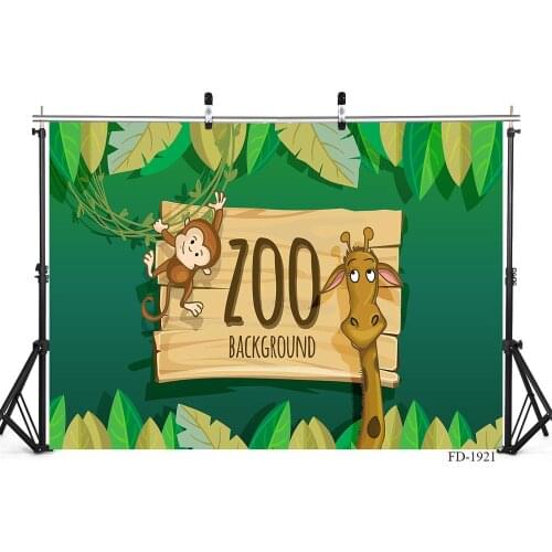Safrai Jungle Party Zoo Animal Photography Backdrops for Photography Accessories Photo Background Children kids Baby Photophone