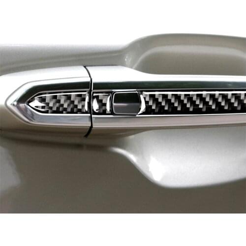 Carbon Fiber Car Exterior Decoration Door Handle Frame Cover Trim For Cadillac XT5 Car Styling Sticker Accessories