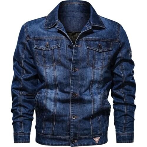 Plus Size Casual Man Denim Jackets Coats Men Pop Spring Autumn Tops Outwear Jean Jacket Male Cowboy Coats