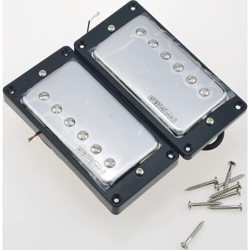 Wilkinson LP Pickups Humbucker Ceramics Electric Guitar Pickups Silver cover 4C Wire