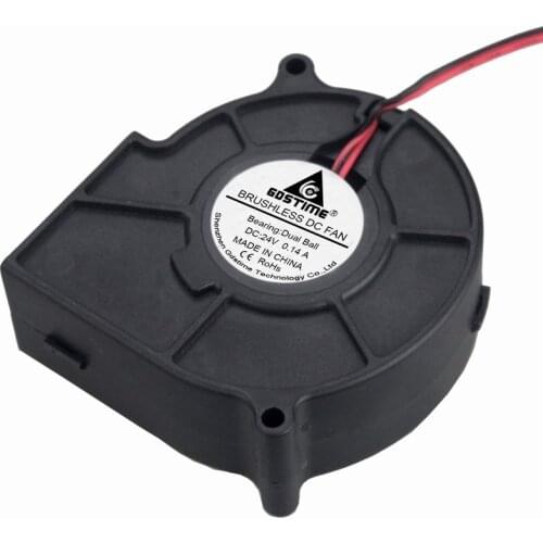 10 Pcs Gdstime DC 24V Ball Bearing Blower Fan 75mm x 30mm 7530 Brushless Cooling Fan 24 Volt Exhaust Cooler 2 Pin 75x30mm