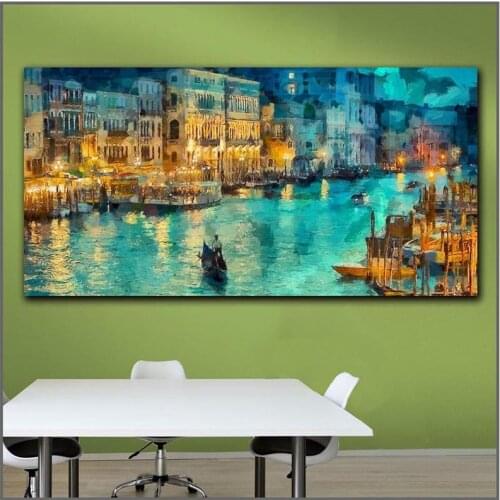 5D Diy Full Round Diamond Painting Water town landscape Embroidery Pictures Of Rhinestones Cross Stitch Kit Diamond CraftZP-3403