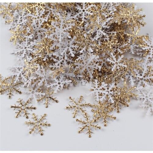 1200pcs Christmas Snowflakes Confetti Artificial Snow Xmas Tree Ornaments Decorations for Home Winter Party Wedding Cake Decor
