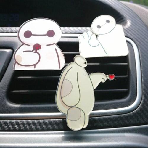 Car Ornament Air Freshener For Baymax Smell Diffuser Automobiles Interior Perfume Fragrance Air Vent Clip Accessories