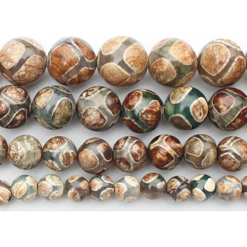 Smooth Green FuShou 6-12mm Dzi agates Round Beads 14.5"For DIYJewelry making! Mixed wholesale for all items