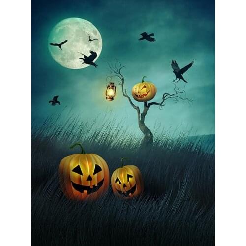 Halloween Backdrops for Kids Evil Pumpkins Horror Night Photophone for A Photo Fond Studio for Portrait Foto Vinyl Photography