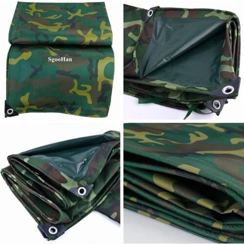 Camo Canvas PVC Coated Banner Tarpaulin Truck Canopys Outdoor Awning Oxford Rainproof Cloth Pet House Waterproof Cloth 450g/m2