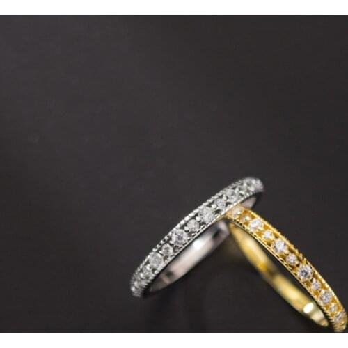 S925 Sterling SilverColor Round Single Row Zirconia Crystal Ring Size Optional 6 7 8 Fashion Jewelry For Women Lady Girls Gift