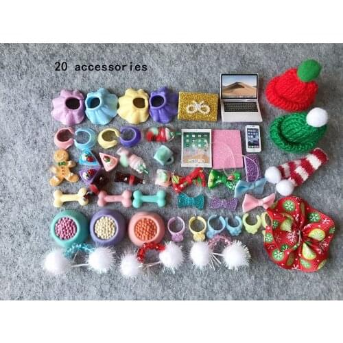 Pet Shop Accessories Skirt cake computer drink bow biscuit Scarf Collar phone bowl Lot 20pcs Random for pet shop Cat Dog